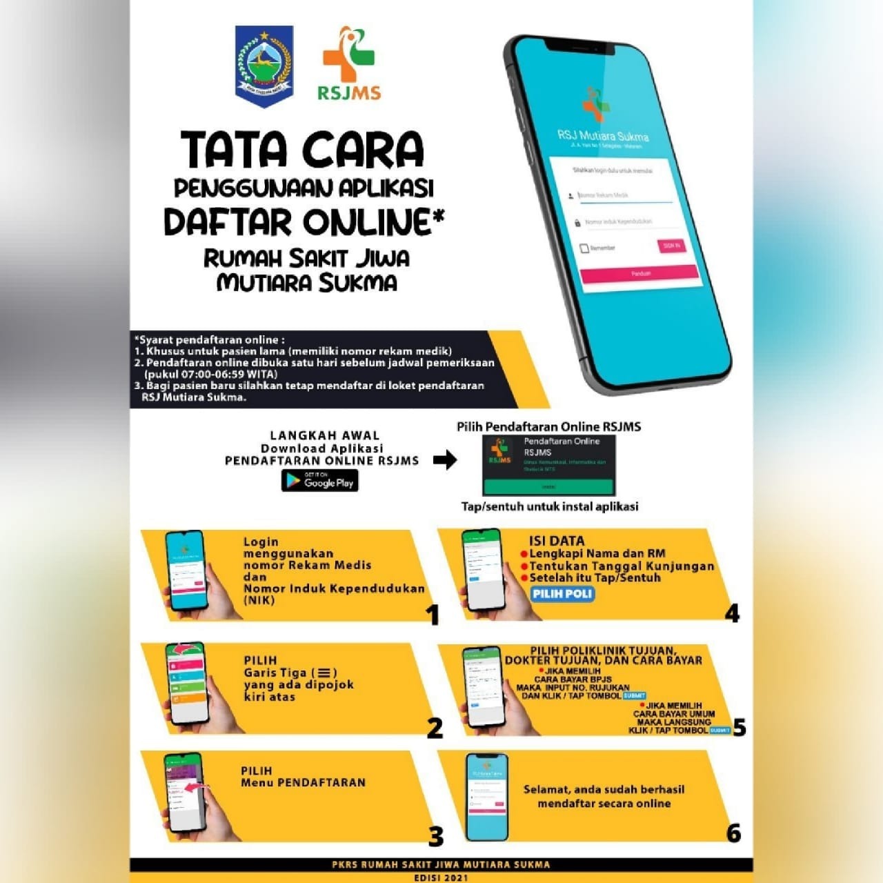 RSJMS SIAPKAN PENDAFTARAN ONLINE BAGI PASIEN RAWAT JALAN